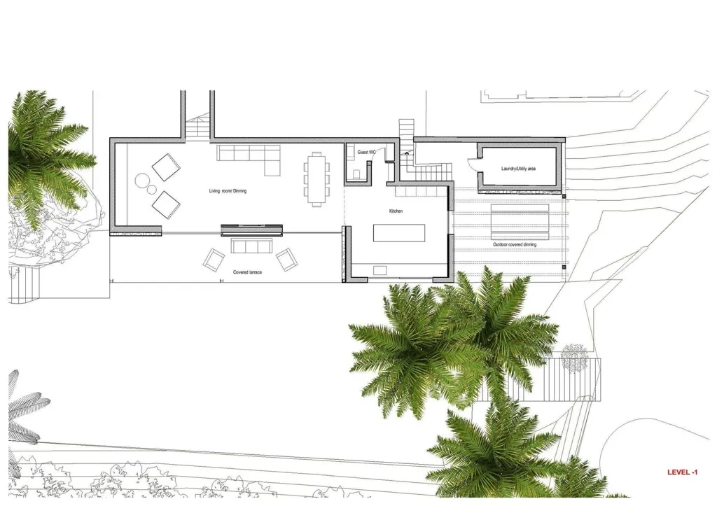 Plan - Renovated Villa with Sea View in Es Cubells, Ibiza