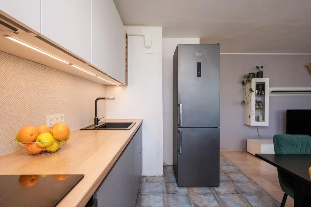 Cuisine - Renovated Apartment with Stone Construction in Tõrvandi
