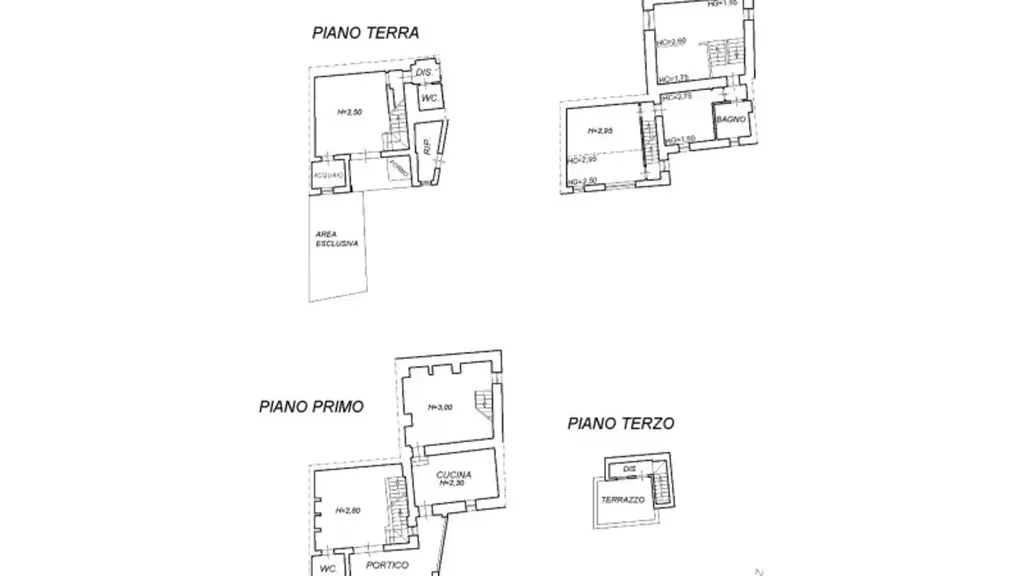 Plan - Restored Stone Villa with Terraces in Gropparello