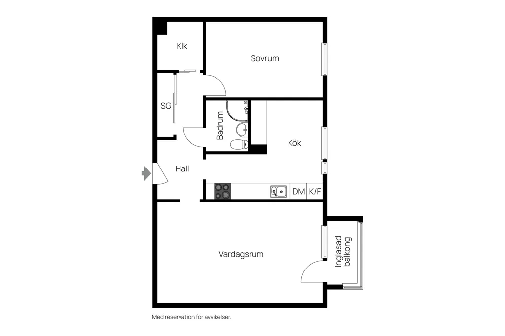 Planimetria - Renovated Apartment with View on Kopparvägen