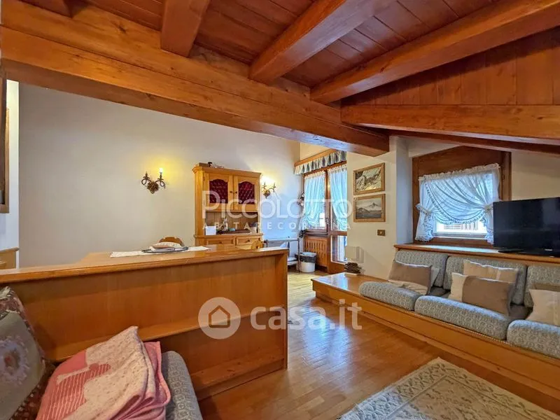 Séjour - Penthouse with Panoramic Terrace in Cortina d'Ampezzo