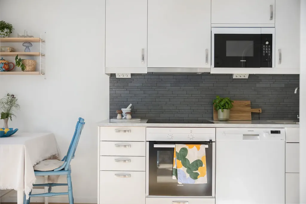 Köök - Apartment with Balcony in Kungsbacka