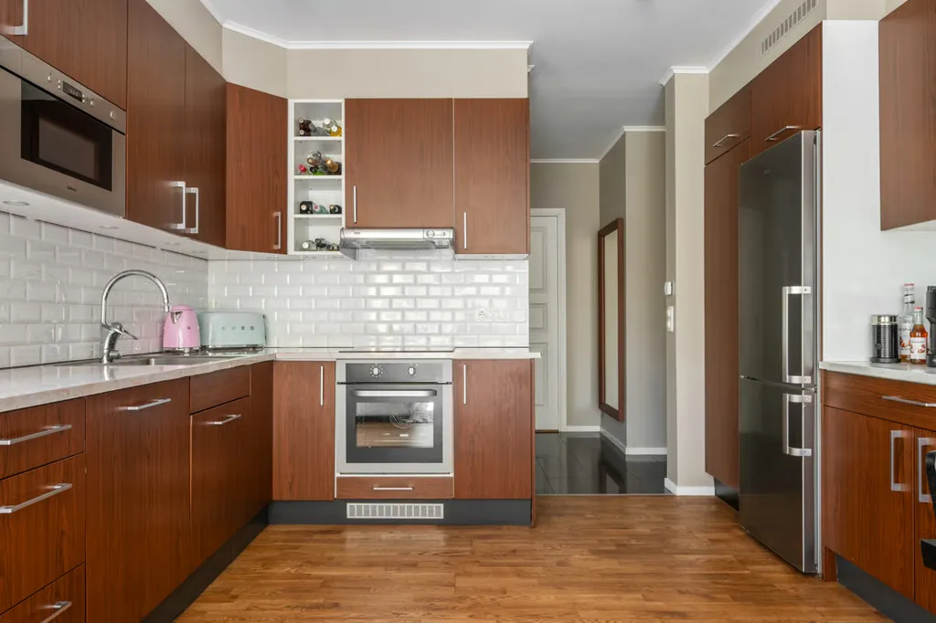Köök - 3-Bedroom Flat with Terrace in Mariekäll