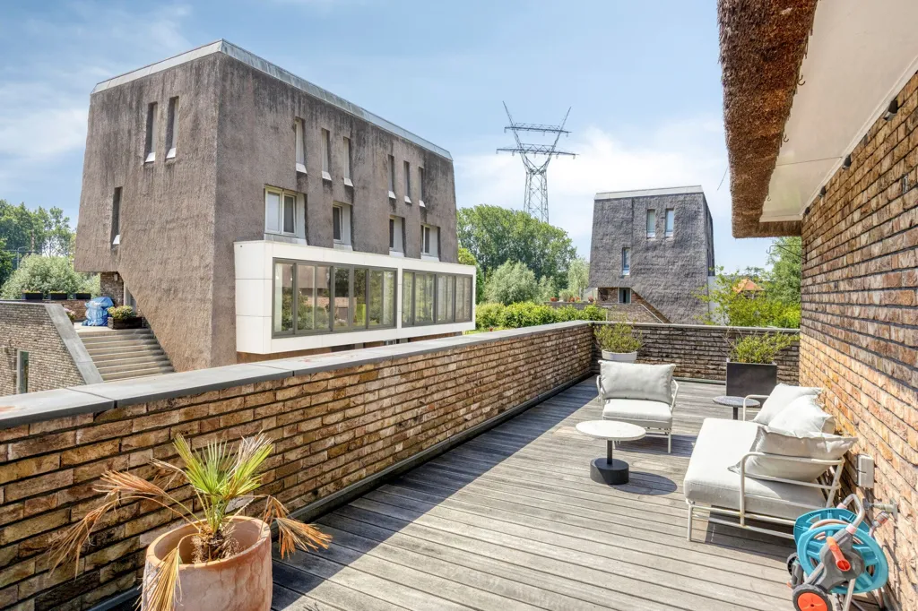 Terrasse - Semi-Detached House with Panoramic Views in Leiderdorp