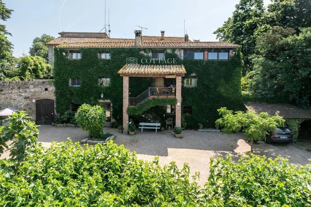 Vue aérienne - Modernist Farmhouse with Pool in Llagostera
