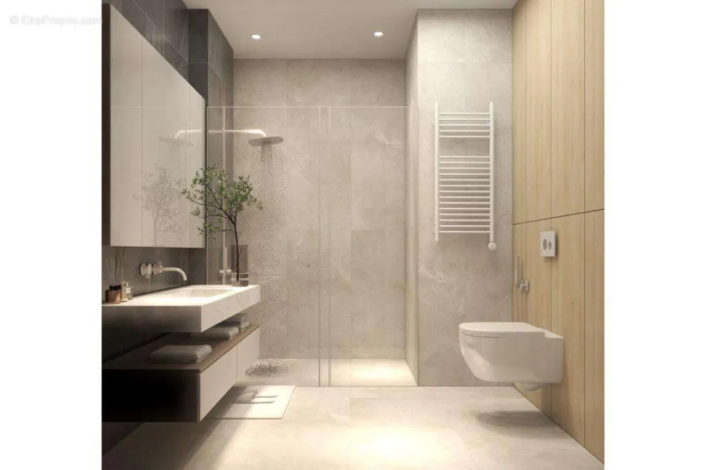 Salles de bain - New T4 Apartment with Terraces in Perpignan
