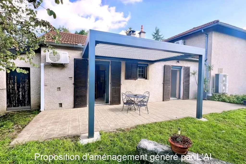 Terrasse - Villa avec Panneaux Solaires à Dardilly