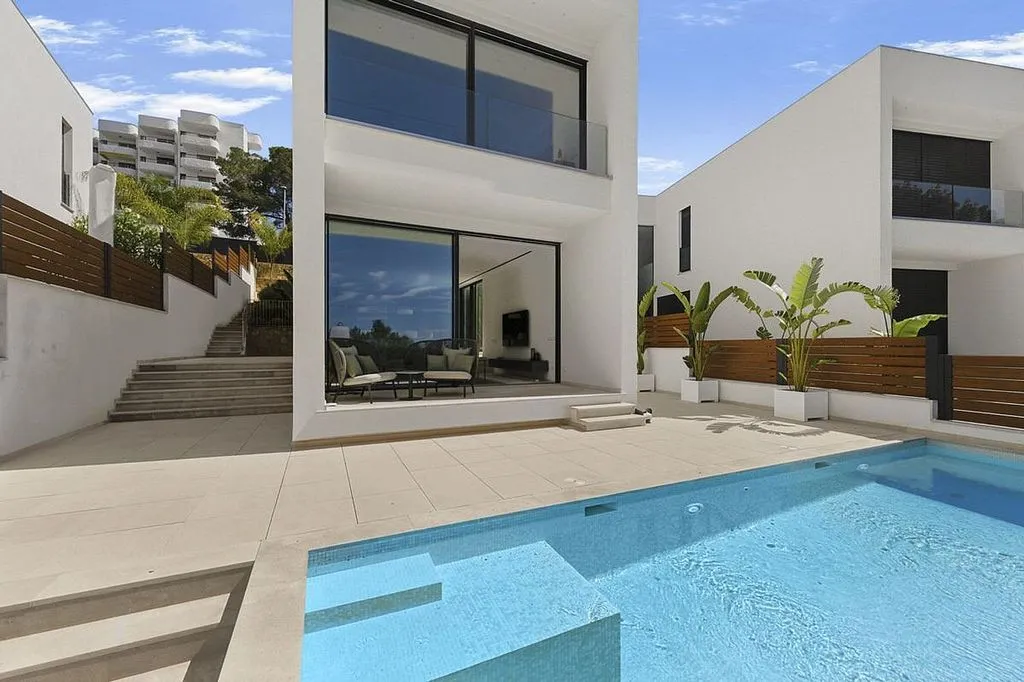 Piscina - Villa con piscina y vistas al mar en Sant Agustí