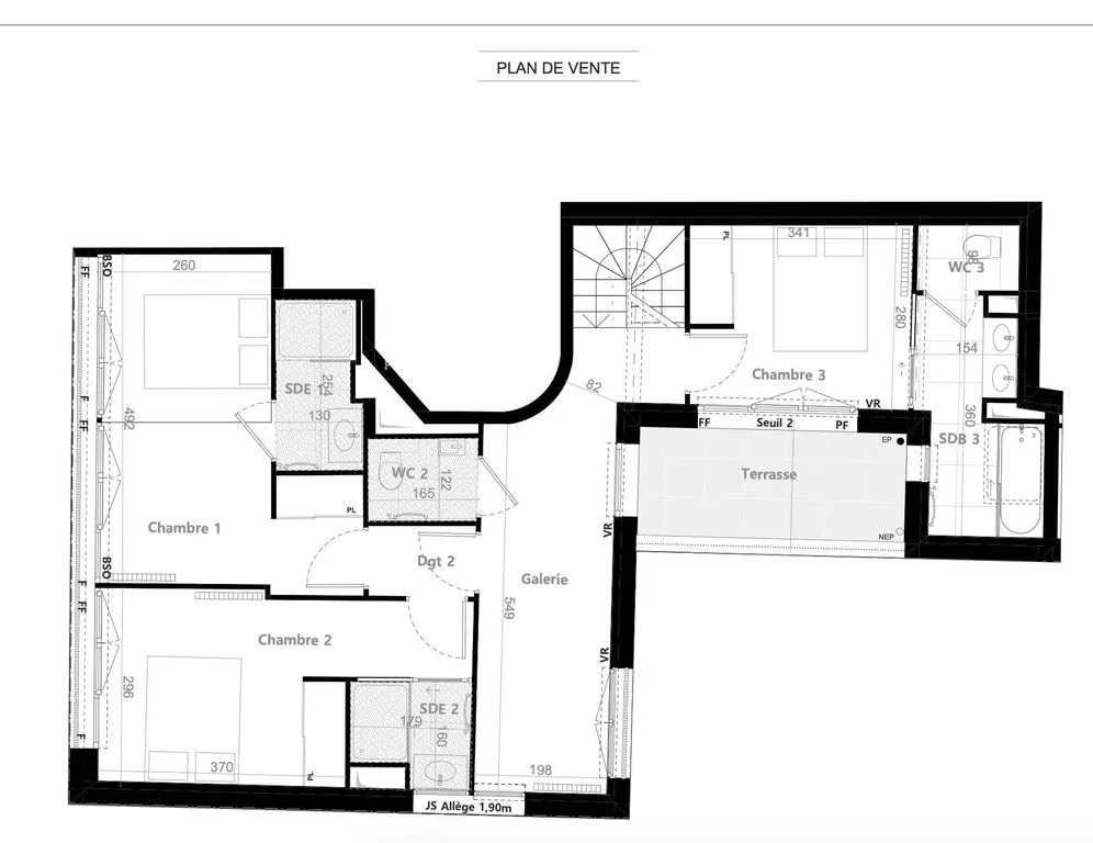 Plaan - Luxury Triplex with Spa in Montparnasse, Paris
