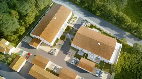 Õhuvaade - New 3-Bed Flat with Private Garden in Givrand
