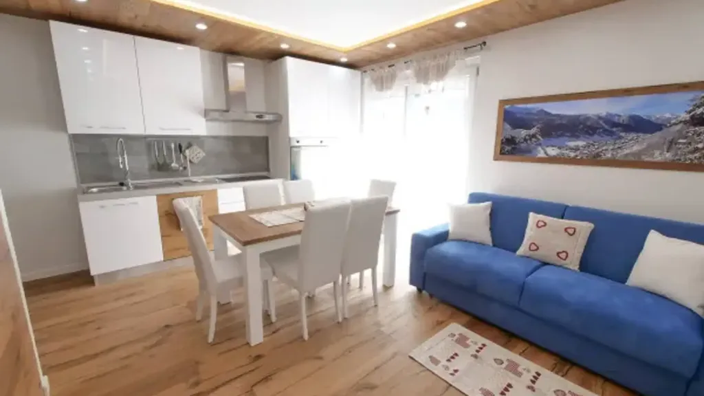 Séjour - Rustic-Style Flat with Balcony in Aprica