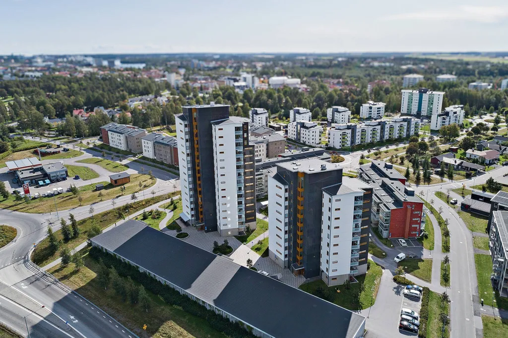 Õhuvaade - Apartment with South-Facing Balcony in Umeå