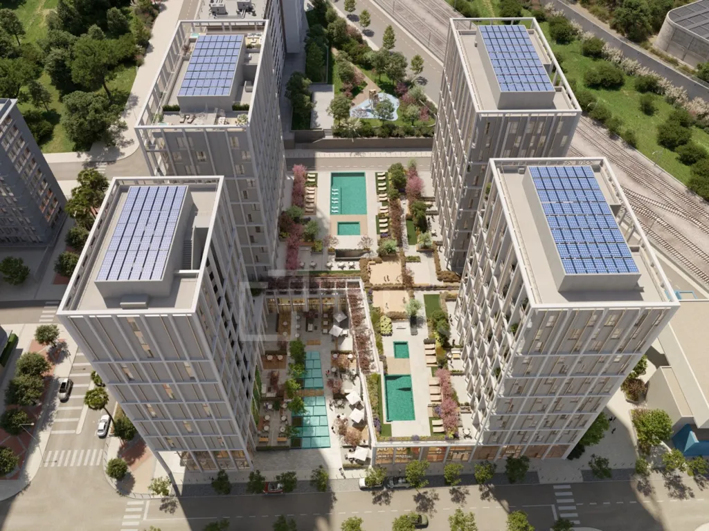Vue aérienne - T1 Apartment with River View in Parque das Nações
