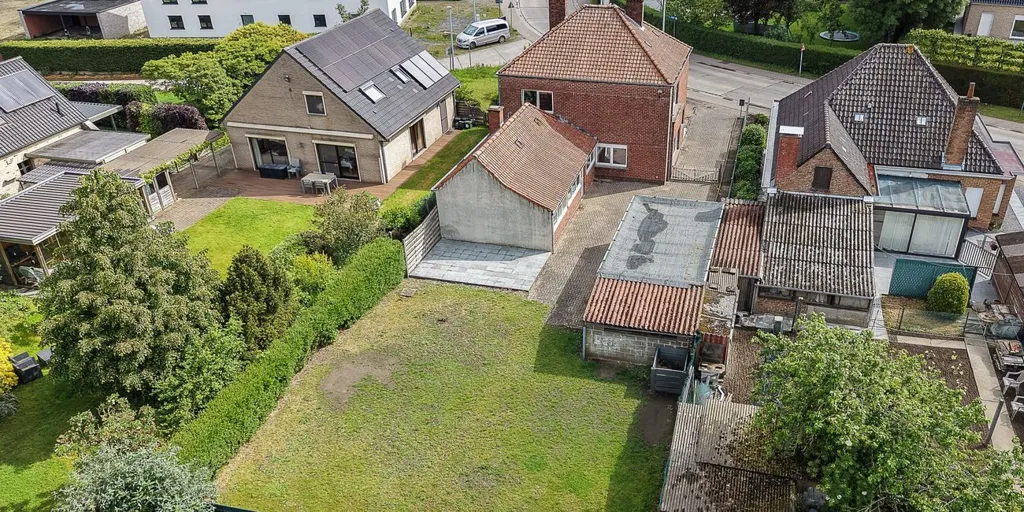 Vue aérienne - Maison avec Jardin et Garage à Aalter