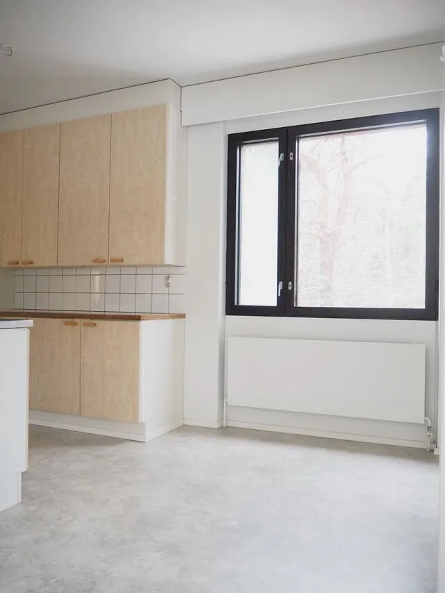 Kitchen - Twin Apartment with Balcony in Puhos, Kitee