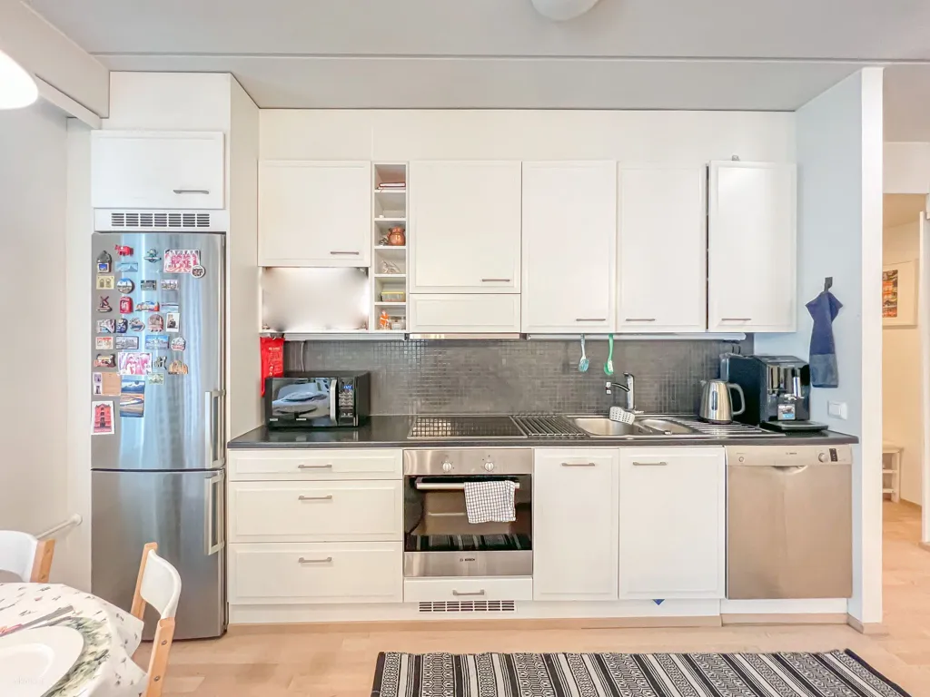 Kitchen - Modern Flat with Balcony in Tikkurila, Vantaa