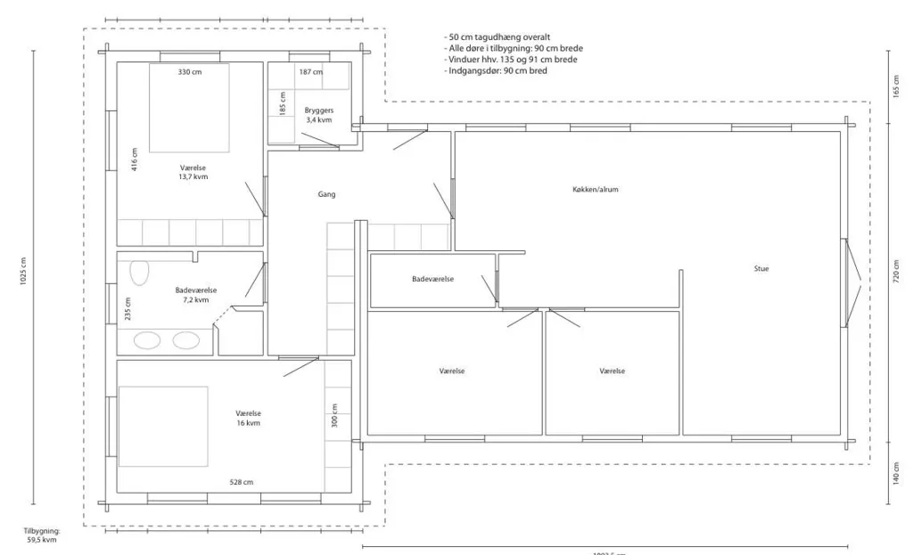 Plan - House with Balcony and View in Uhrhøj