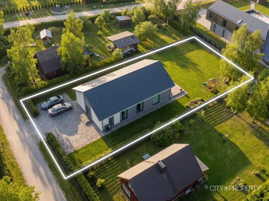 Vue aérienne - New Detached House with Balcony in Harku