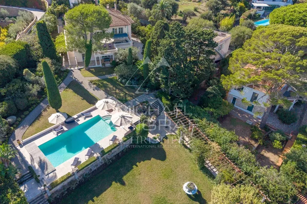 Aerial - Villa with Sea View near Cap d'Antibes