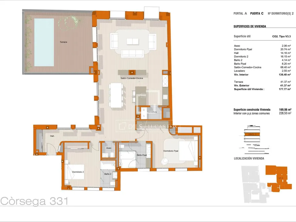 Plan - Luxury Apartment with Pool in Barcelona