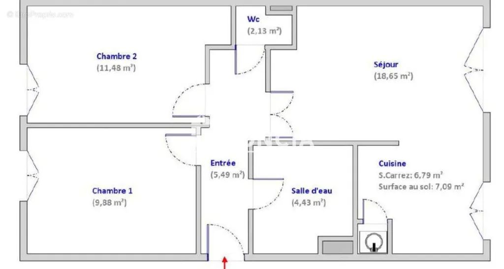 Appartement 3 pièces à La Courneuve