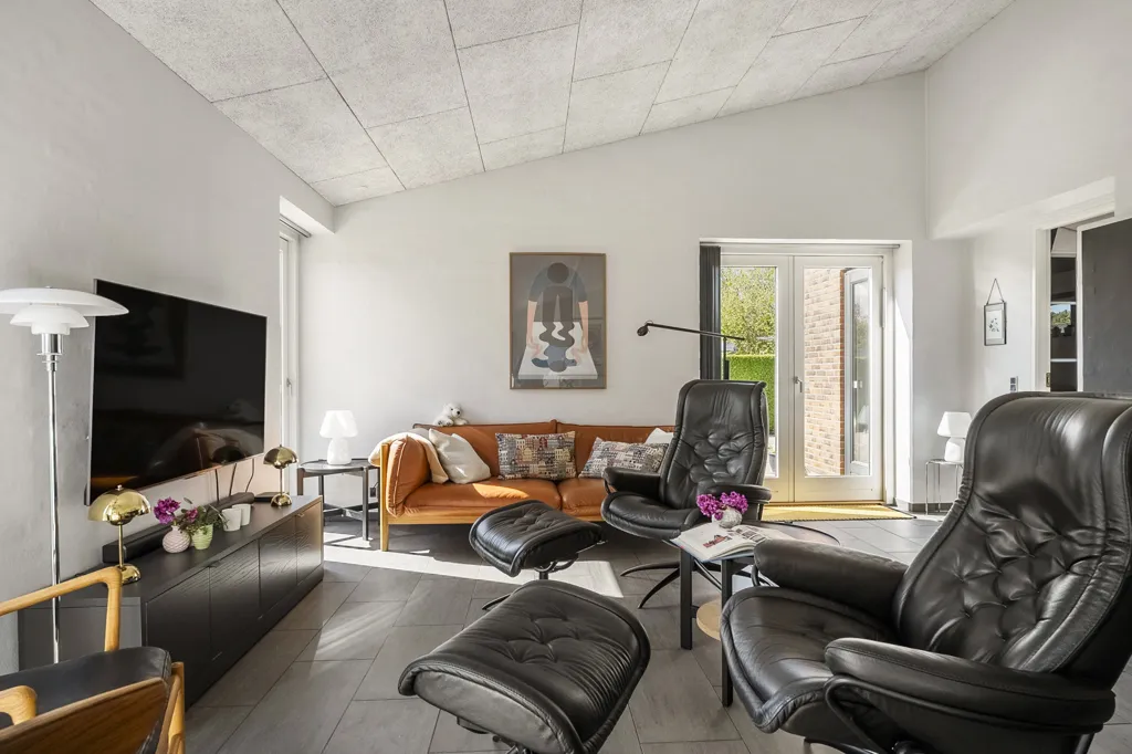 Living Room - Modern Luxury Villa with Spa in Juelsminde