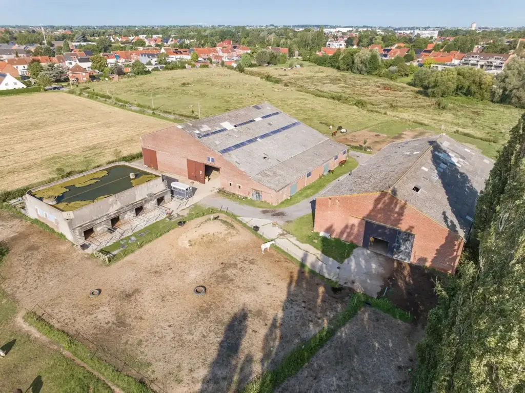 Vista aerea - Rural Estate with Leie View in Kuurne