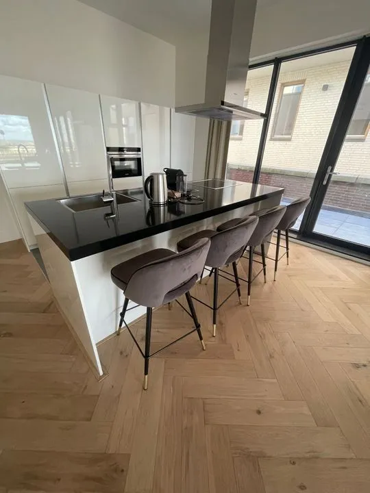 Köök - Seafront Apartment with Balcony in Zandvoort