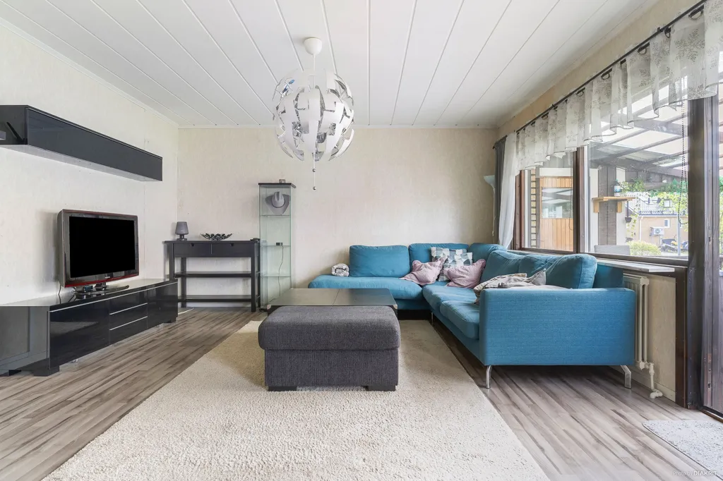 Séjour - 1-Storey Villa with Garage in Näsbyn