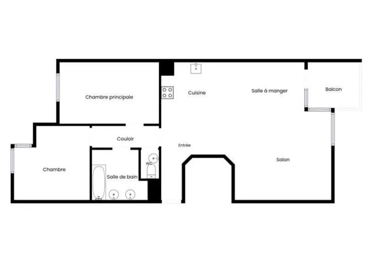 Planimetria - Flat with Terrace and View in Urban Area