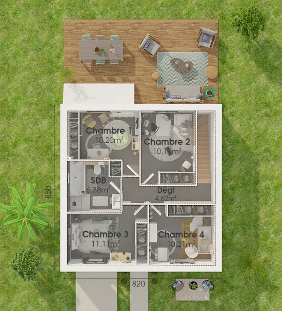 Plan - Maison Neuve à Le Perrier avec Garage