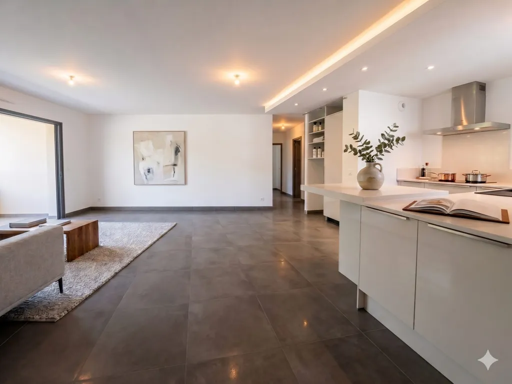 Cucina - Modern Flat with Terrace in Château-Fleury, Romans-sur-Isère