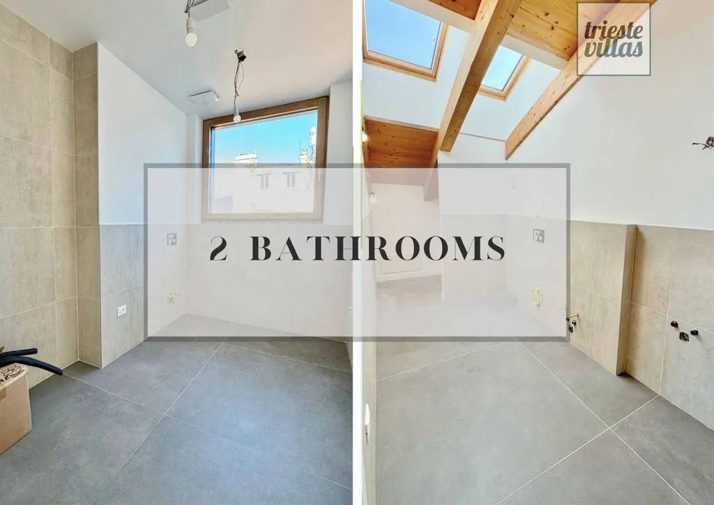 Salles de bain - Penthouse with Panoramic View in Trieste