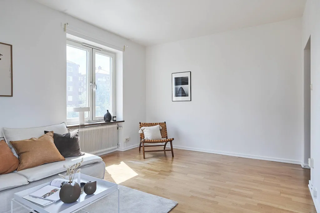 Soggiorno - Funkis Flat with Balcony in Hägersten