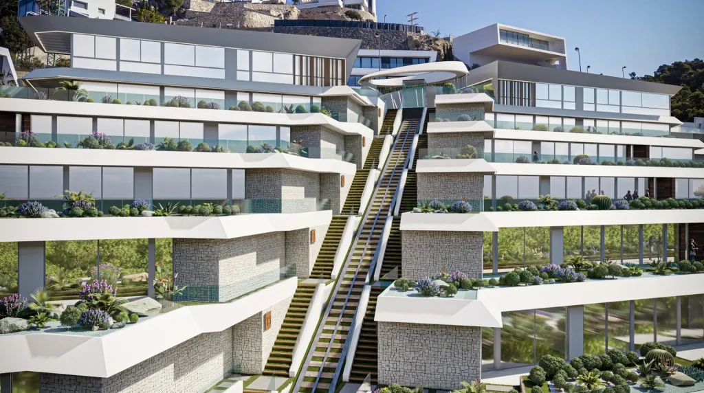 Exterior - Apartment with Private Pool in Pueblo Mascarat, Calpe