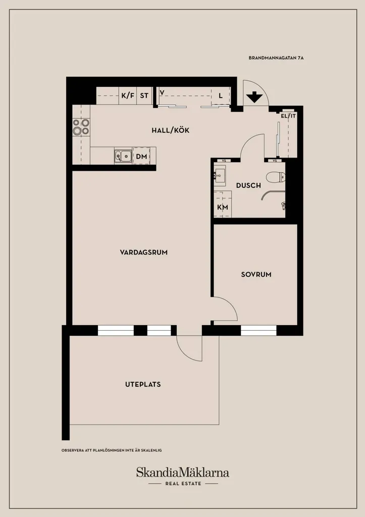 Plan - Two-Bedroom Flat with Garden View in Tannefors