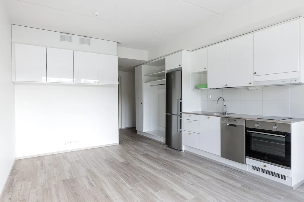 Cucina - Modern Studio with Balcony in Lamminpää, Tampere