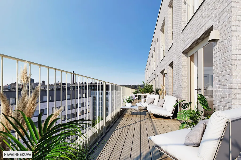 Rõdu - Modern Studio Flat with Balcony in Tampere Centre