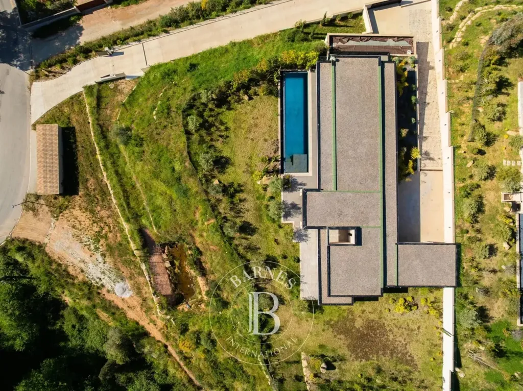 Vue aérienne - Villa Vue Mer dans un Domaine Privé à Porticcio