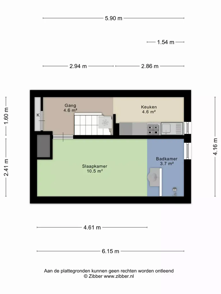 Planimetria - Student Room in Nijmegen East