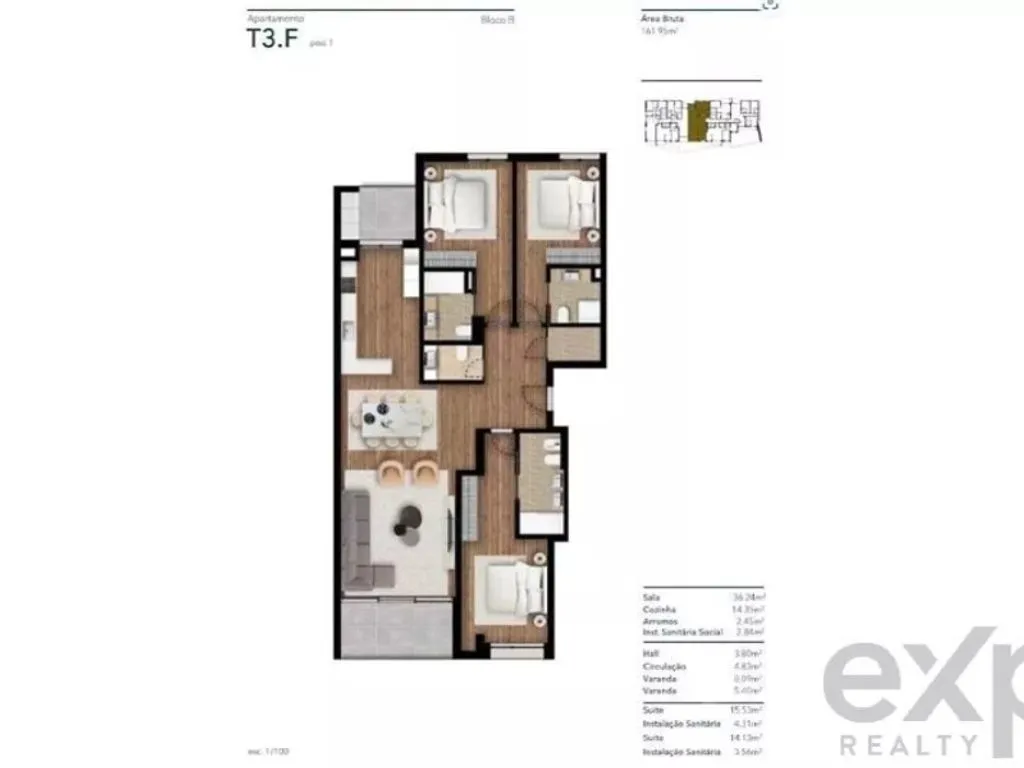 Plan - Two-Bedroom Apartment with Garden View in Funchal