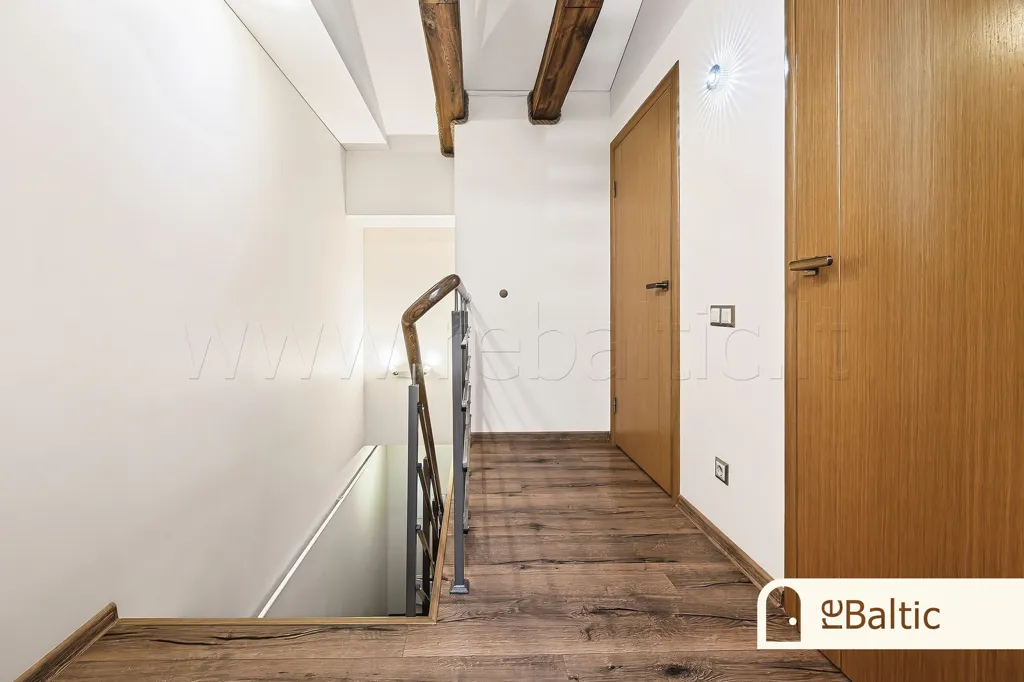 Entrée - Two-Storey Apartment with Fireplace in Burbiškės