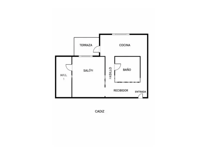 Plaan - 1-Bedroom Flat with Terrace in Écija