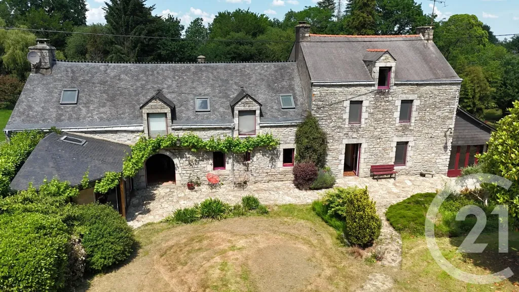 Vista aerea - Historic Longère with Garden in Elven
