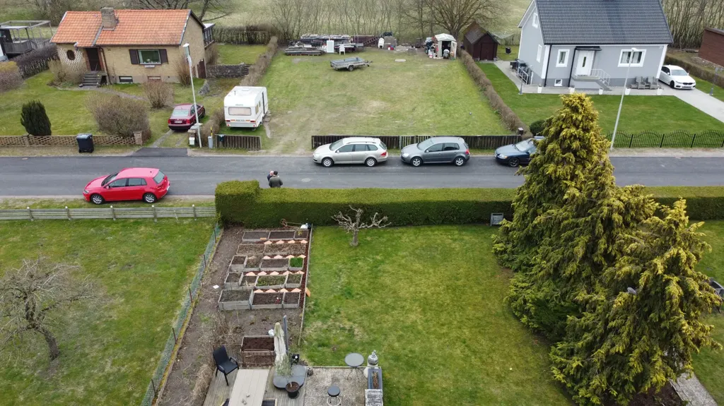 Õhuvaade - Plot with Approved Building Permit in Skåne