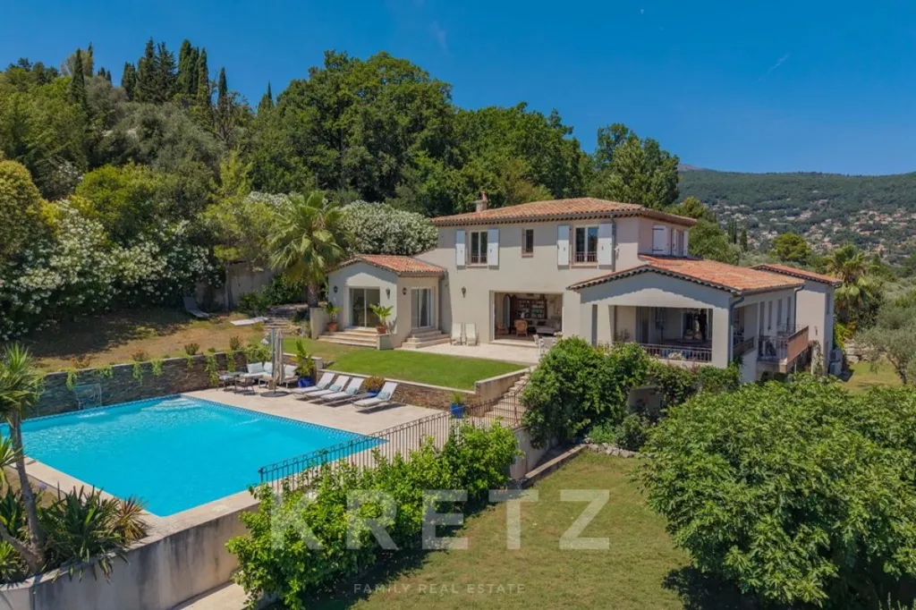 Vista aerea - Villa with Panoramic Views in Châteauneuf-Grasse