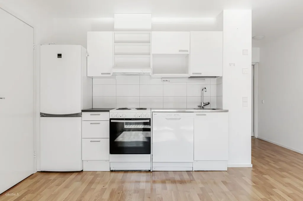 Cuisine - Efficiently Designed Apartment with French Balcony in Järvenperä