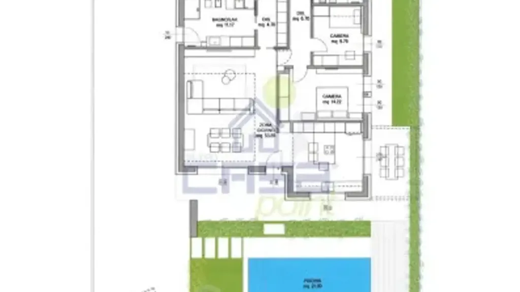 Plan - Rustic Villa with Private Garden in Alfianello