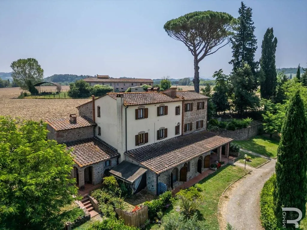 Vista aerea - Rustico with Pool in Terricciola, Tuscany