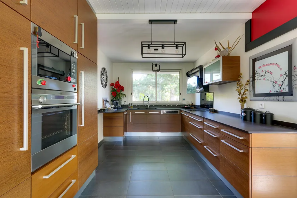 Kitchen - Architectural Villa with Pool in Labatut